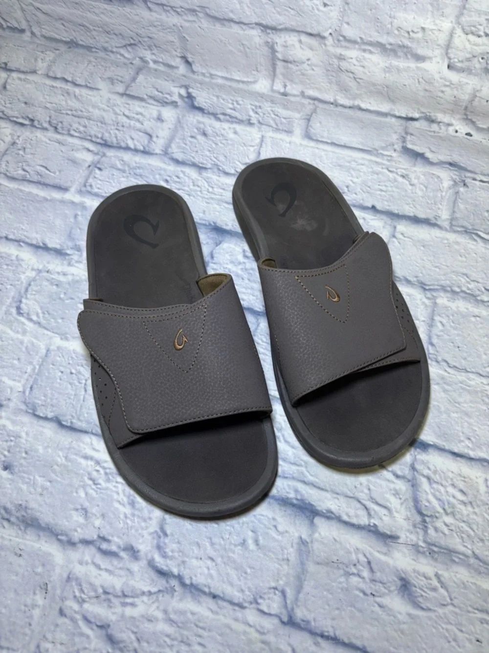 Olukai Nalu Men's Slide Sandals 10332-4848 Dk Java Size 12M